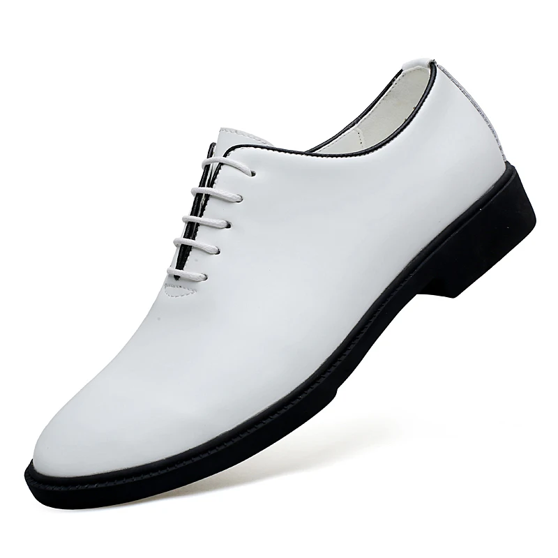 Plus Big Size 47 48 49 Luxury Leather Shoes Men White Black British Style Formal Shoes Gentleman Business Shoes Oxfords