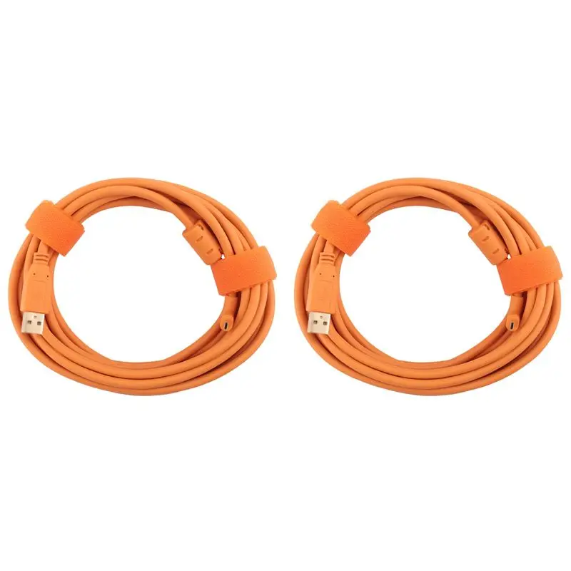 B04B-2Pcs 5M SLR Camera Computer USB Mini 8Pin Tethered Shooting Cable For Nikon D750 D7100 D7200 DF