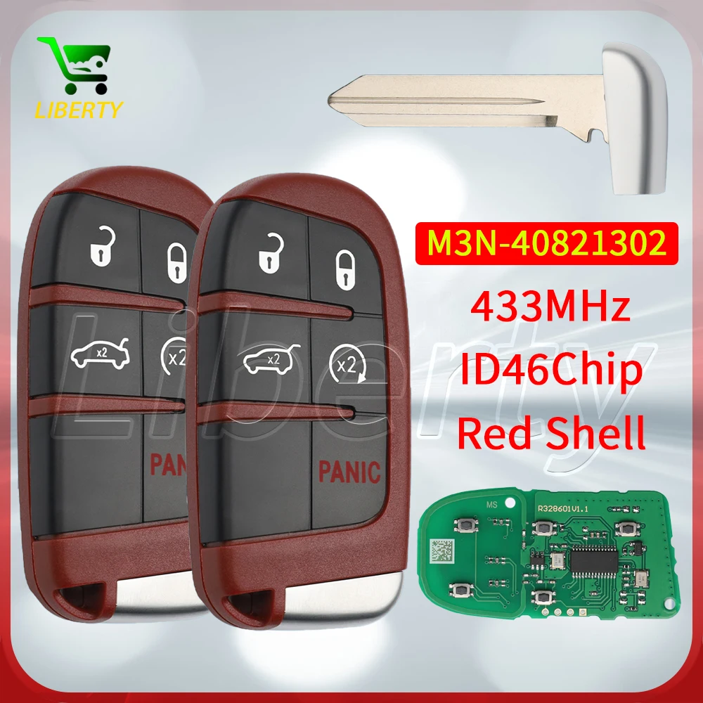 

Liberty M3N40821302 46Chip 433MHz Proximity Smart Remote Car Key Fob For Dodge Charger Dart Journey Challenger Durango 2011-2020