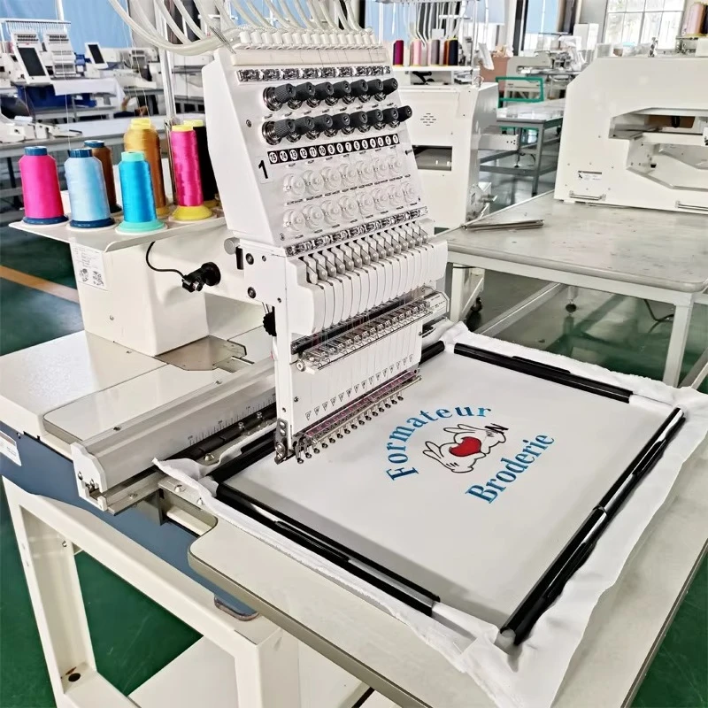 High-Speed Industrial Embroidery Machine – 1200 RPM, Servo Motor, USB, DST Support, 12 or 15 Needles