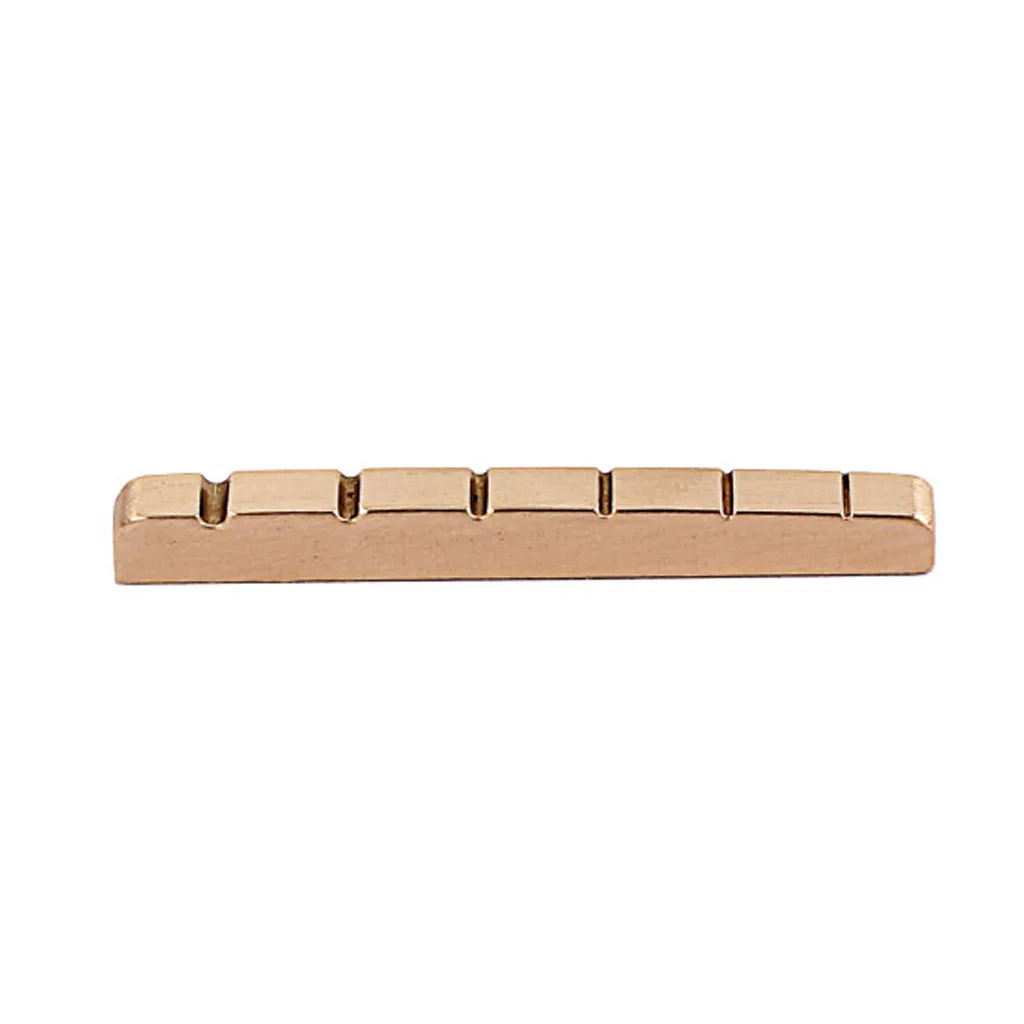 43mm Professional Slotted Brass Metal String Nut for 6-String TL ST Electric Bass Guitar Part Guitar Parts & Accessories