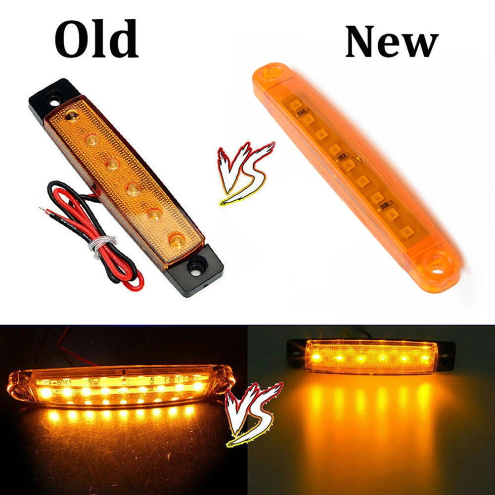 20 قطعة مجموعة العنبر 9LED أضواء الشاحنة الجانب سيارة حافلة ماركر ضوء مقاوم للماء 24 فولت المادة: ABS البلاستيك * مصدر الضوء: LED #3