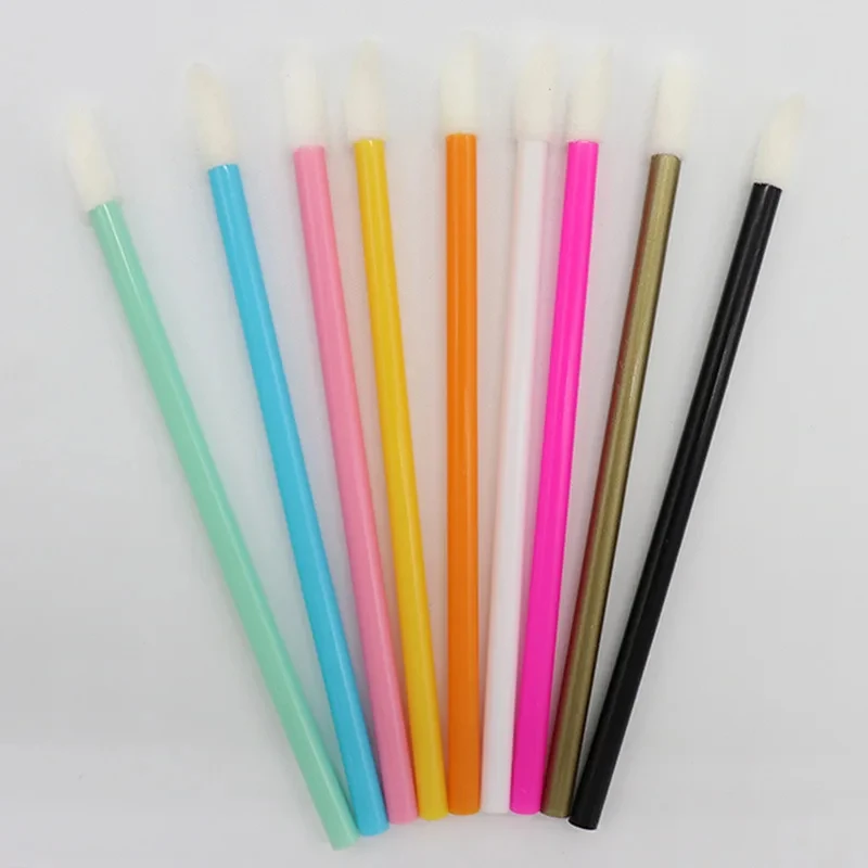 Einweg-50 Stück Lippenpinsel Lippenstift Lip glänzend Wimpern Wimpernverlängerung Mascara Wands Applikatoren Reiniger Makeups Werkzeuge Kosmetik