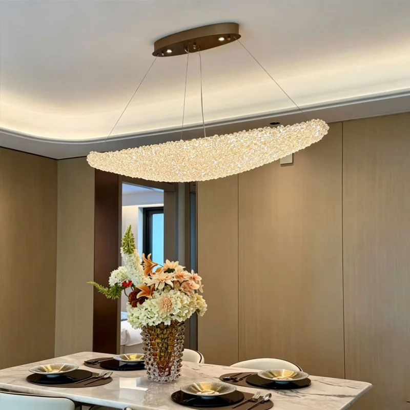 Luxury Crystal Ceiling Chandelier Suspension Dining Table Lighting for Living Room Lamp Hanging Lamps Ceiling Pendant Lamp Live