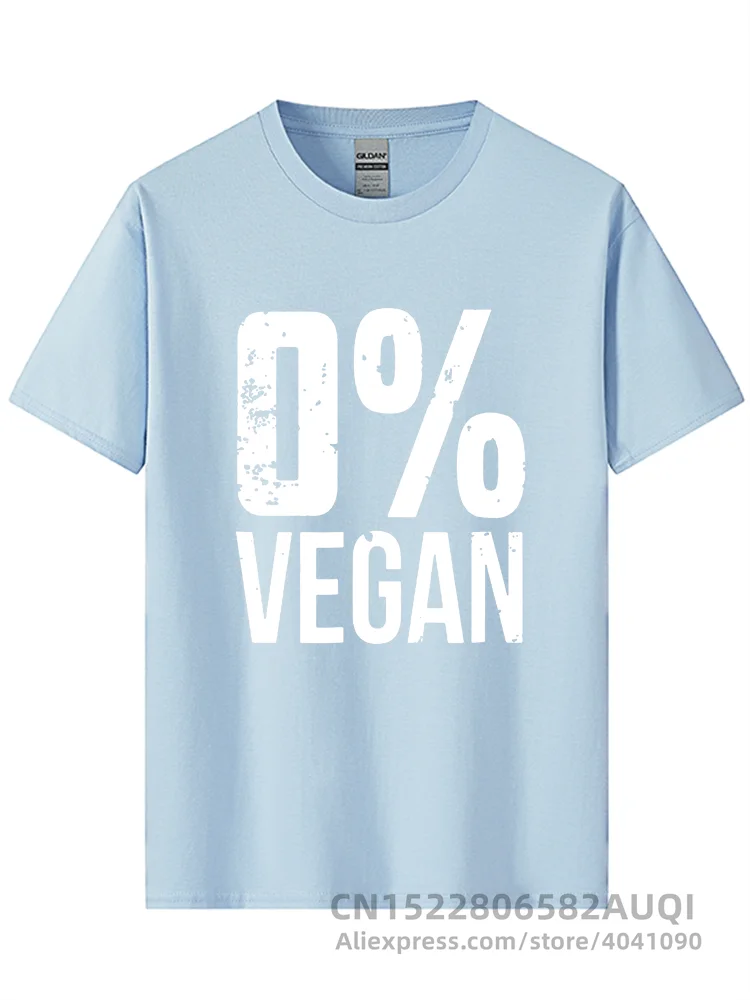 Zero Percent Vegan Funny BBQ Carnivore Meat Eater T-Shirt Top T-shirts for Men Printing Tops Shirts Oversized Cosie Cotton