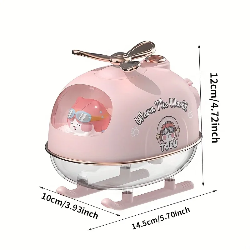 مرطب هواء على شكل طائرة ، مرطب صغير برسوم كرتونية ، منقي سطح المكتب ، بخاخ منزلي صامت ، مرطب لتجديد الماء ، هدية ، 1 * *