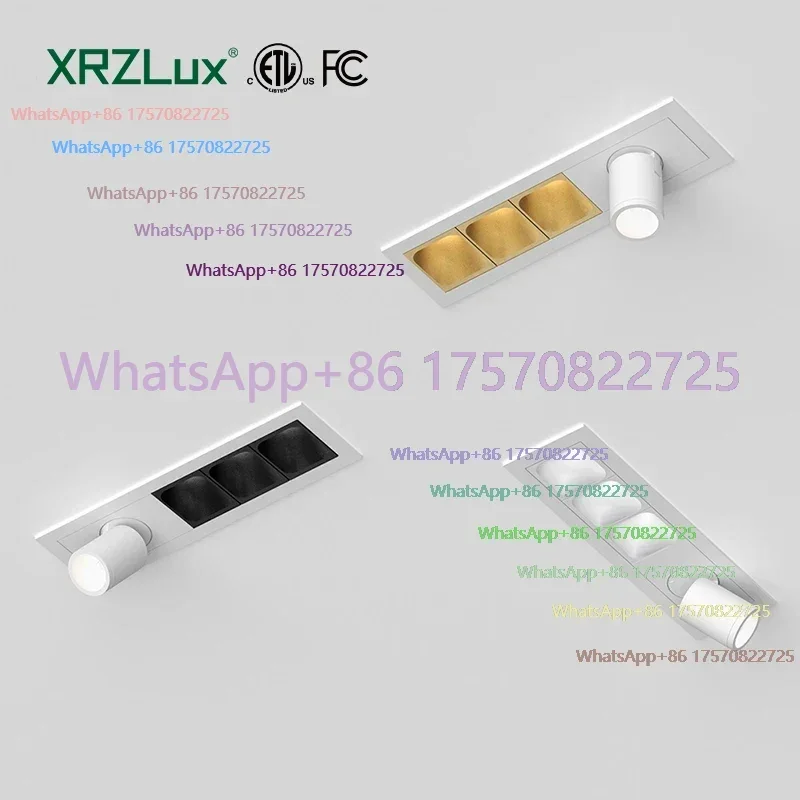 

Светодиодный линейный светильник XRZLux Grille Light Spotlight, 10 Вт, 20 Вт, с несколькими головками, встраиваемый, с регулируемым углом наклона, потолочный прожектор