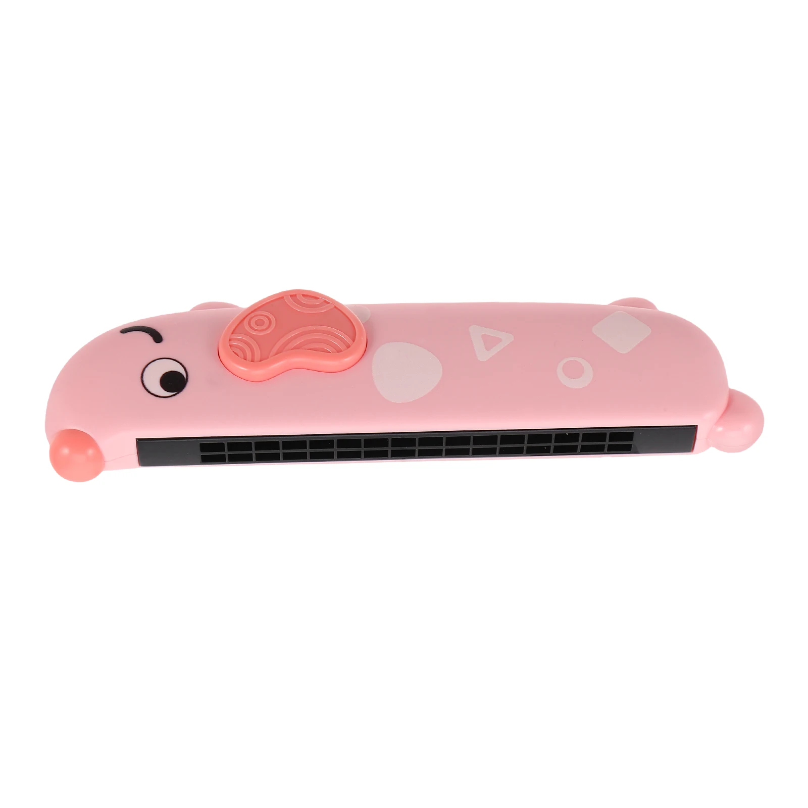 

Children's Cartoon Harmonica 16 Holes Kids Musical Instrument Washable Reusable Breath Training Portable Plastic Toy Favor Pink
