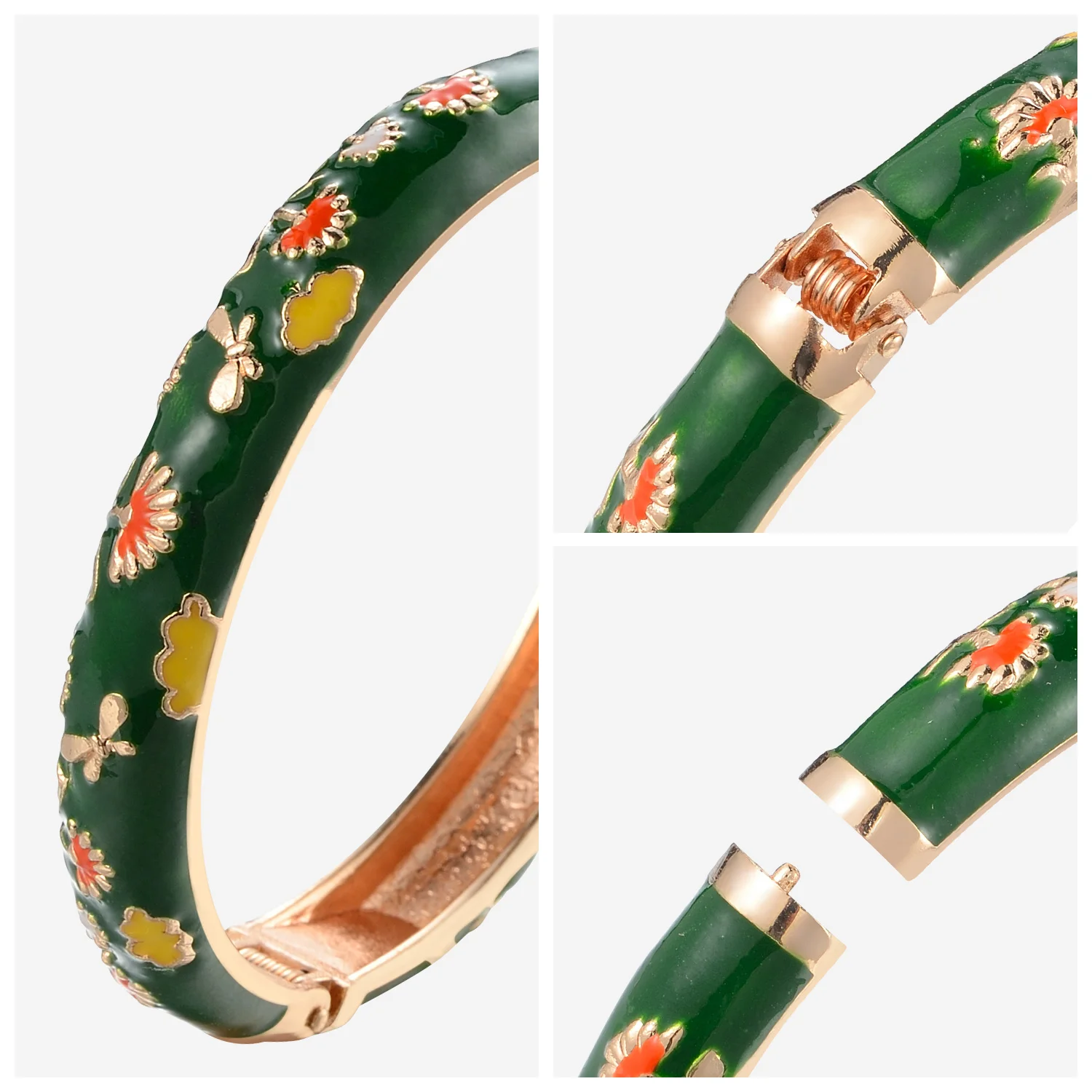 Cloisonne Bracelet For Women Floral Women\'s Hand Bracelets Enamel Bangles On Hand African Jewelry Dubai Indian Bohemian Holiday