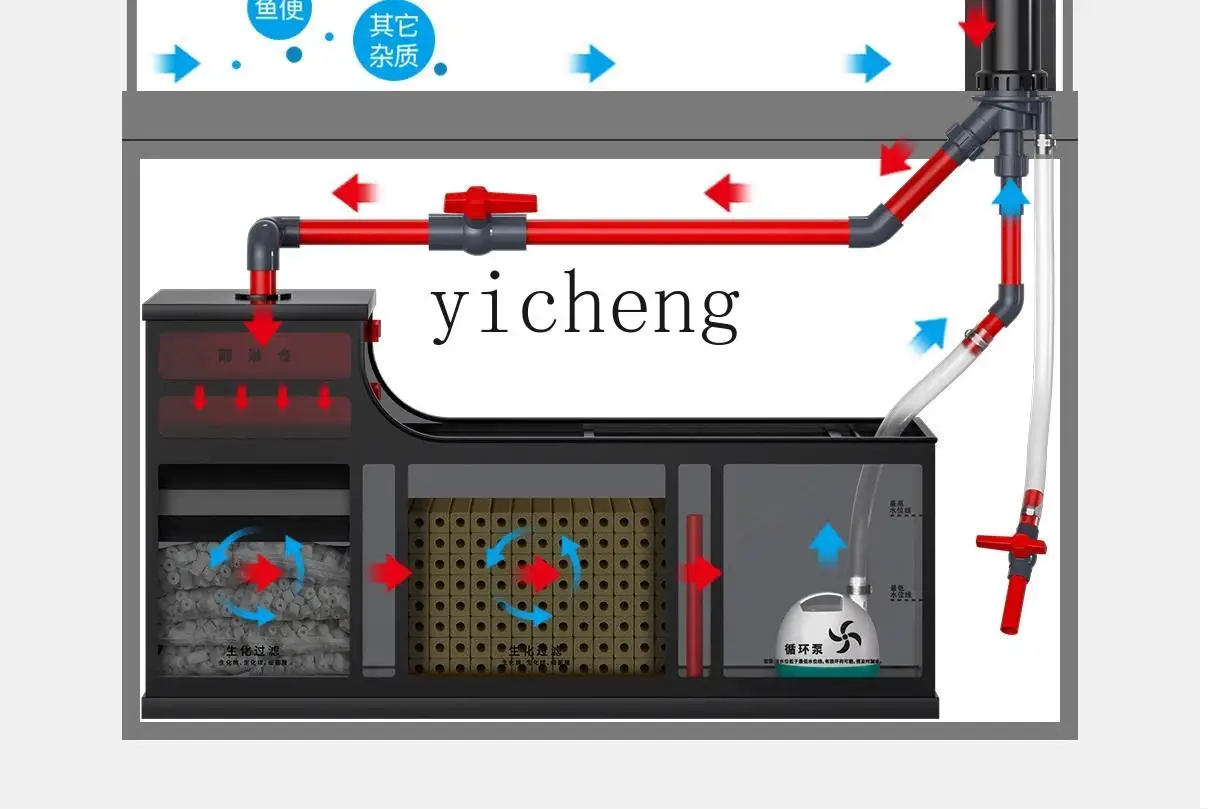 

LSL light luxury fish tank living room household large bottom filter small and medium minimalist ecological aquarium