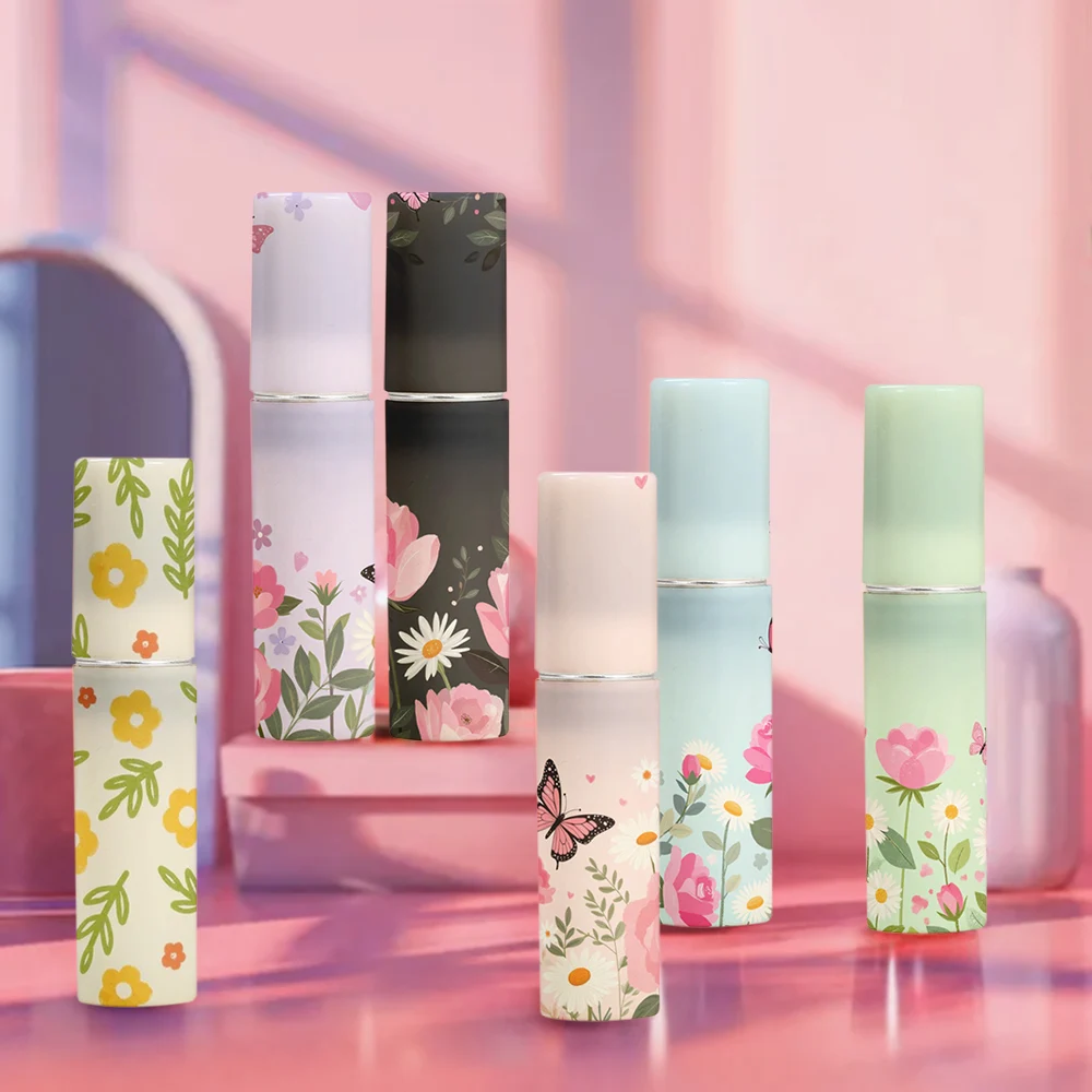 New 5ml Mini Perfume Bottle Refillable Empty Spray Rotating Bottle Storage Sprayer Portable Empty Cosmetic Containers