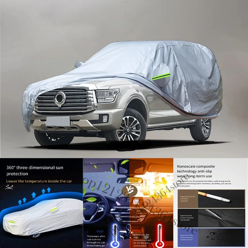 

For GWM POER Sahar UTE Car cover Exterior Car Cover Outdoor Protection Full Car Covers Waterproof