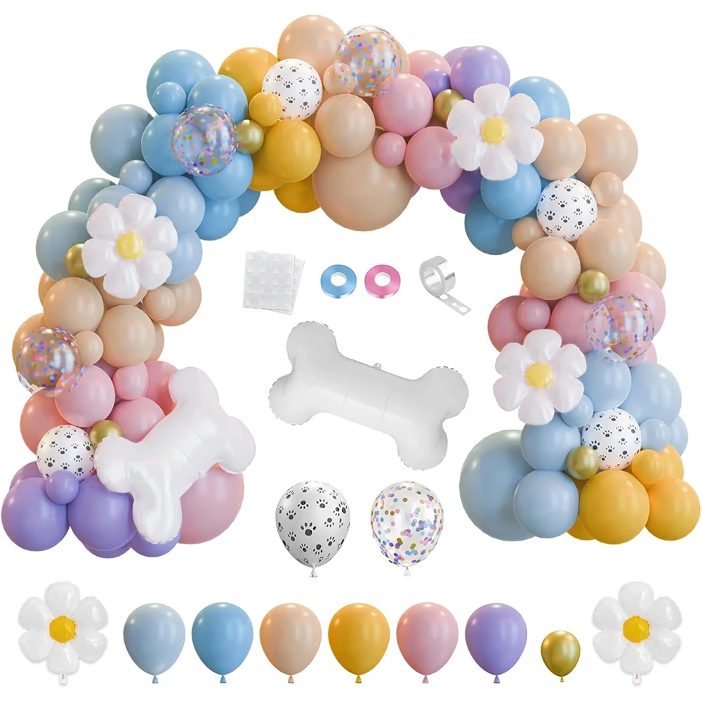 

Blue Balloon Set, Birthday party decoration, Daisy Dog Bone Balloon set, suitable for boys and girls birthday party decoration