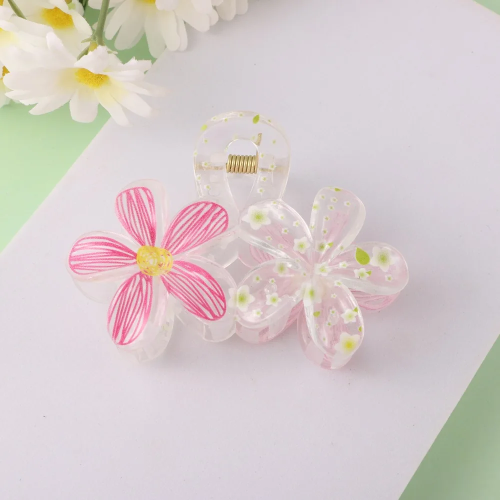 مشبك شعر على شكل زهرة البيض المزدوج مشبك شعر حلو للنساء رأس خلفي إكسسوارات شعر شعبية عبر الحدود رائجة البيع #3