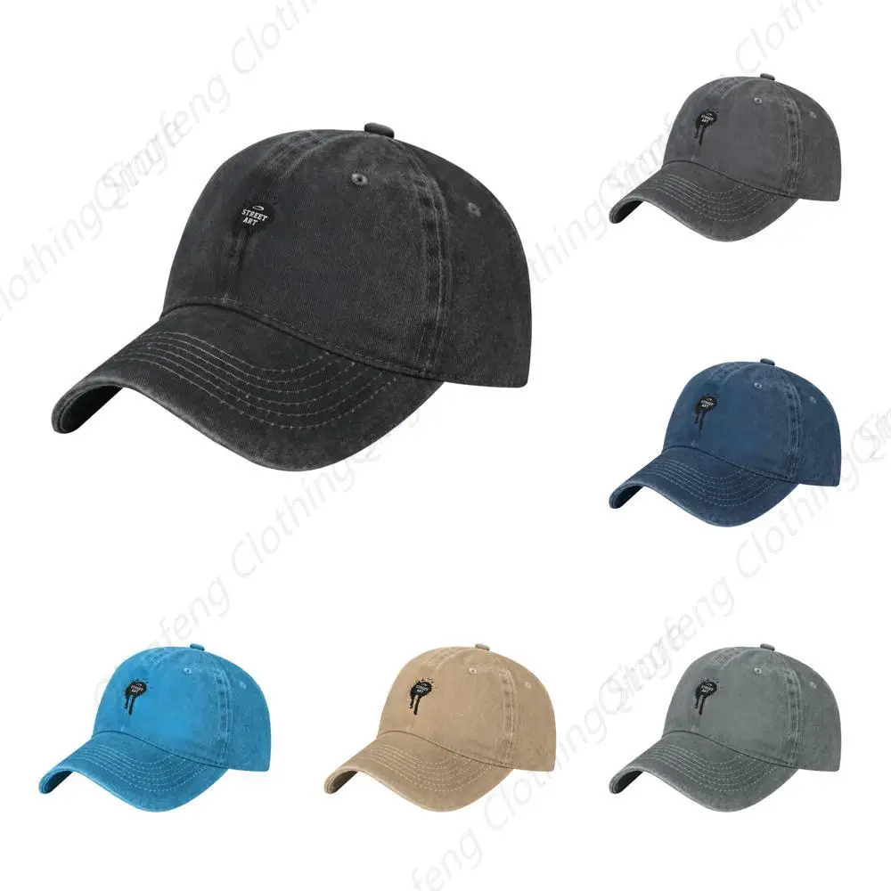 

Spray Paint Banner Street Art Baseball Cap for Men Women Hats Denim Trucker Caps Hat