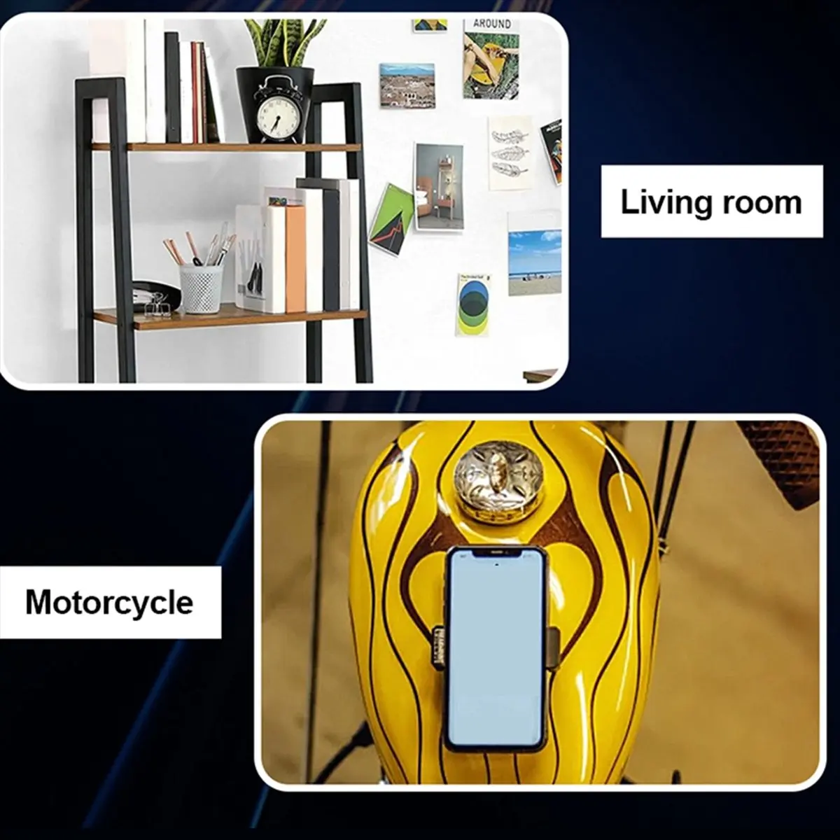 【POPULAR PICK】-Magnetic Stand Car Mount Clip for Vacuum Swivel Stand Phone Holder Silver