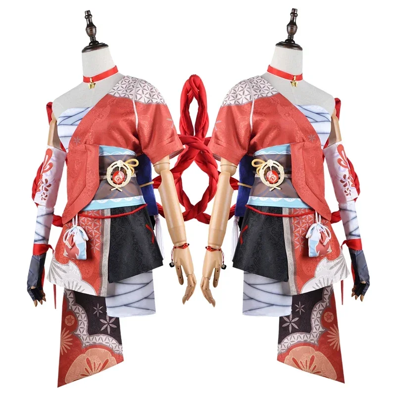 Genshin Impact Game Cosplay Traje, Naganohara Yoimiya, Roupa Yoimiya, Peruca Vestido, Anime Cosplay