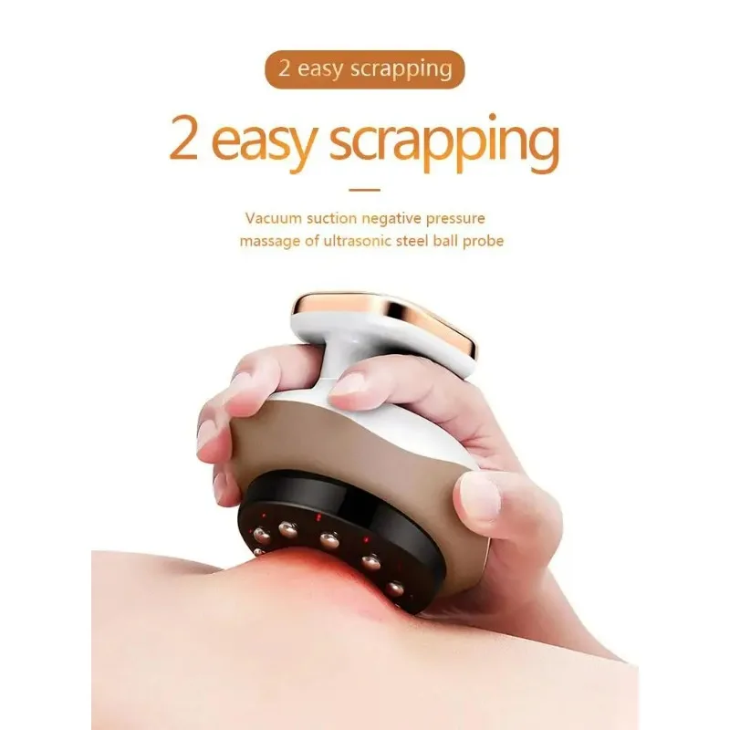 Mini Portable Rechargeable Therapy Smart Electric Cupping Heating Vibration Massage Gua Sha  Massager Machine