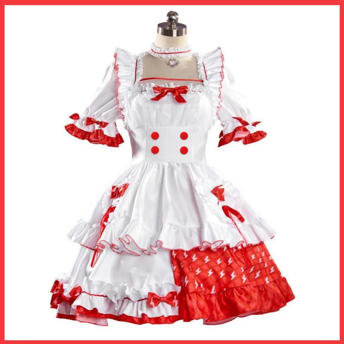 Anime Game Arknights Goldenglow Cosplay Costume Flower House Tea Party Red and White Lolita Woman Sexy Lovely Christmas Suit