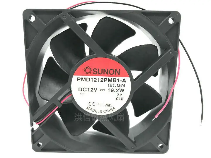 

1PC SUNON PMD1212PMB1-A (2).GN DC12V 19.2W 12038 12CM cooling fan #