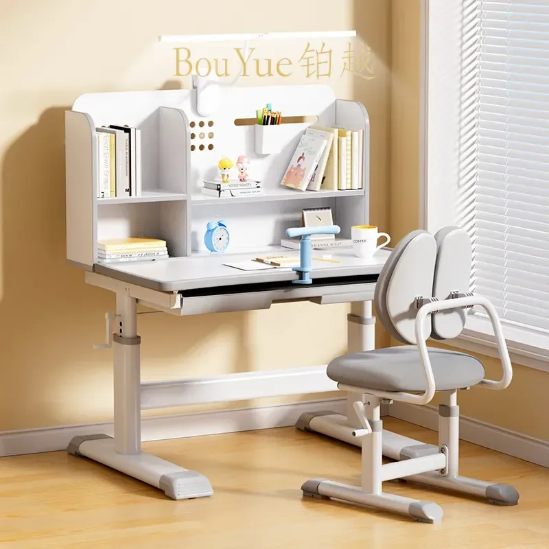Adjustable Kids Study Desk and Chair Set Ergonomic Student Writing Table for Primary School Children Home Learning Furniture