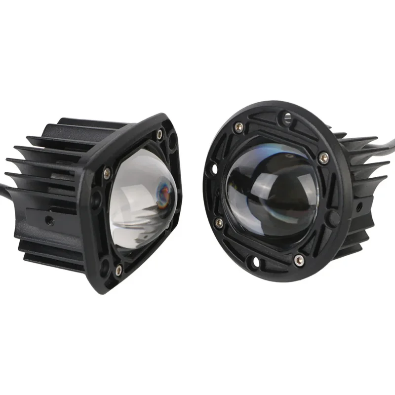 3 Zoll 8D LED-Linse Fahr-Arbeitslicht 30 W zweifarbige Unterputz-Nebelscheinwerfer quadratisch rund für Off-Road 4x4 LKW SUV ATV Motorrad – Detail 13