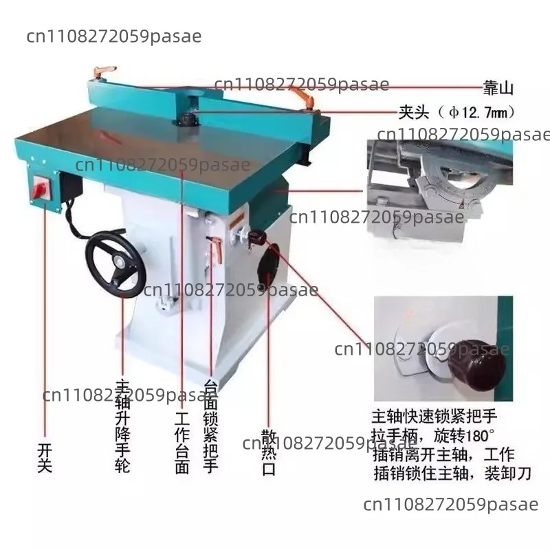 

Фрезерный станок Model MX5115, вертикальный одношпиндельный фрезер для обработки древесины, фрезерный станок для обрезки, фрезерный станок для шлифовки