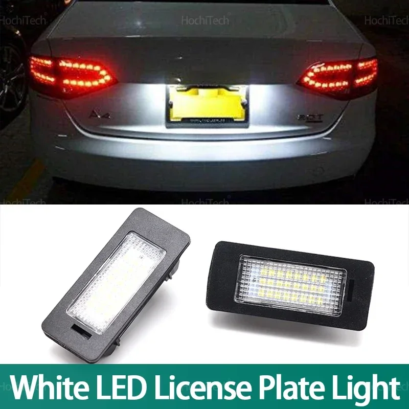 2Pcs LED Number Plate Light Error Free License Plate Lamp OEM# 8T0943021 For VW Touareg Touran Facelift Sharan Passat Skoda Audi