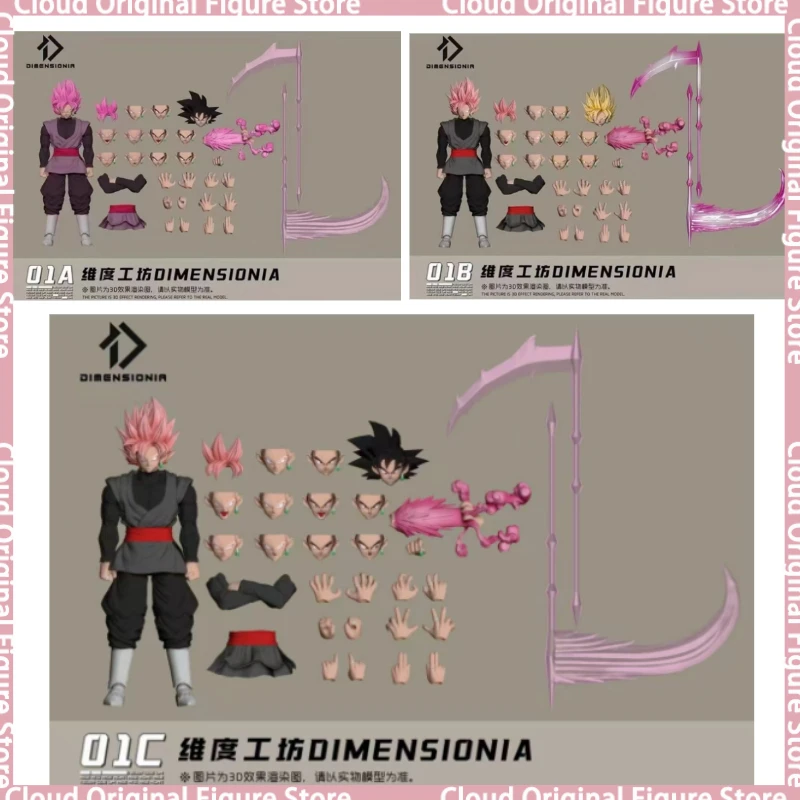 In Stock DIMENSIONIA Studio Son Goku Dragon Ball Figures Black Goku Anime Action Figure Collection Model Toys Gifts Hobby