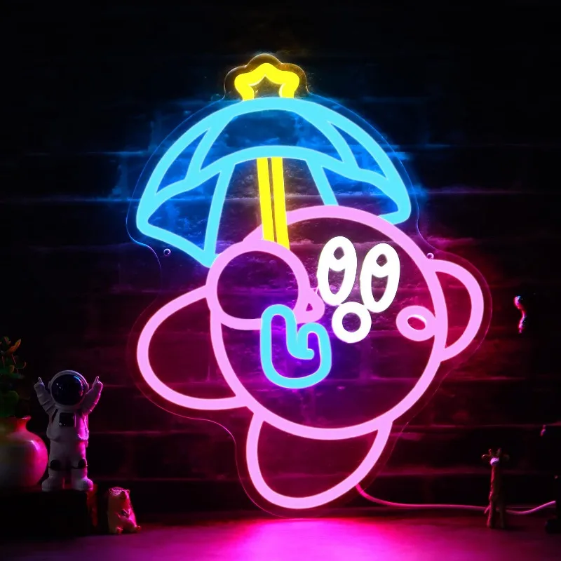 Insegna al Neon da gioco alimentata tramite USB per la decorazione della sala giochi Anime Neon Sign dimmerabile LED Neon Light Sign camera dei bambini 16.1*12.8 pollici