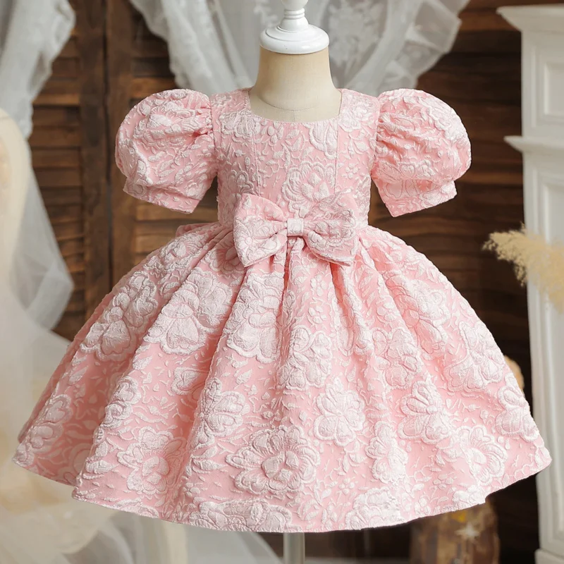 

1-5Y Baby Kids Princess Dress For Girls Fancy Wedding Dress Sleeveless Sequins Party Birthday Baptism Dress Pageant Baby Dress