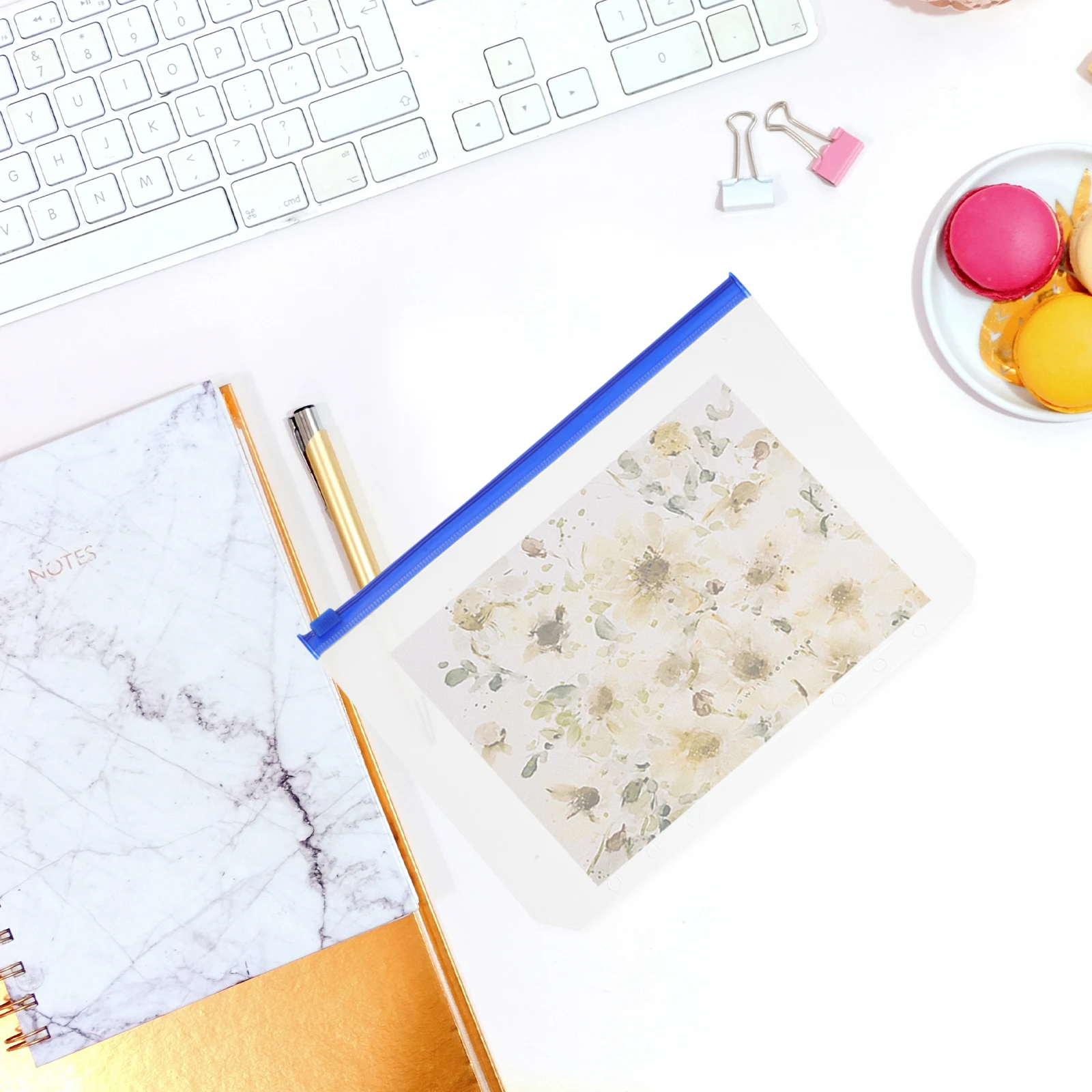 

12pcs 12 A6 Loose Leaf Binder Zip Bags PVC Storage Pouches Document Card Holder Refillable 6 Hole Notebook Accessories