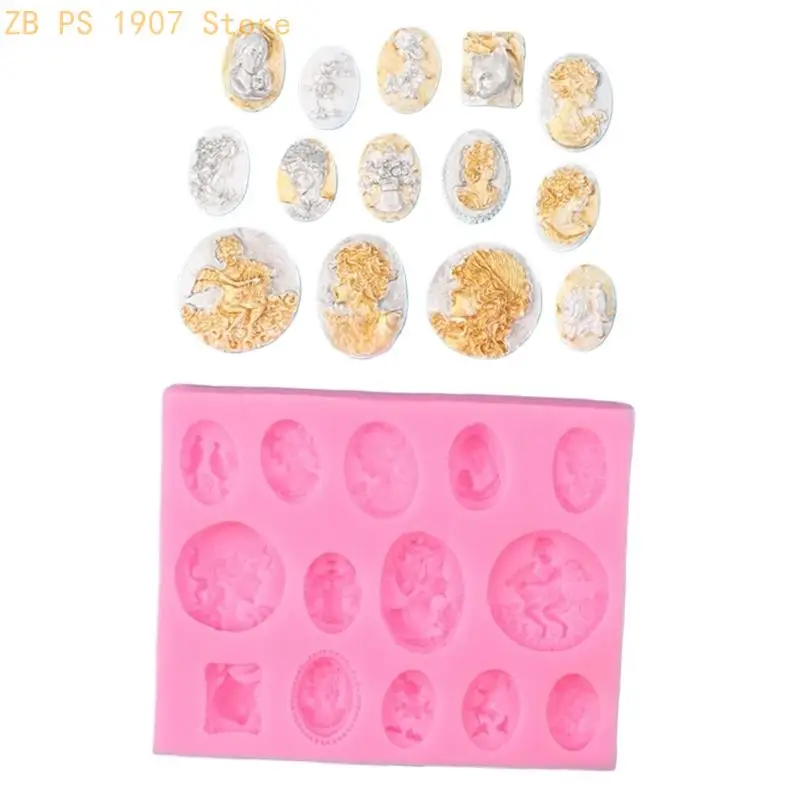 Silicone Mould Featuring Realistic Lady Portrait For Art And Soap Making 55KA