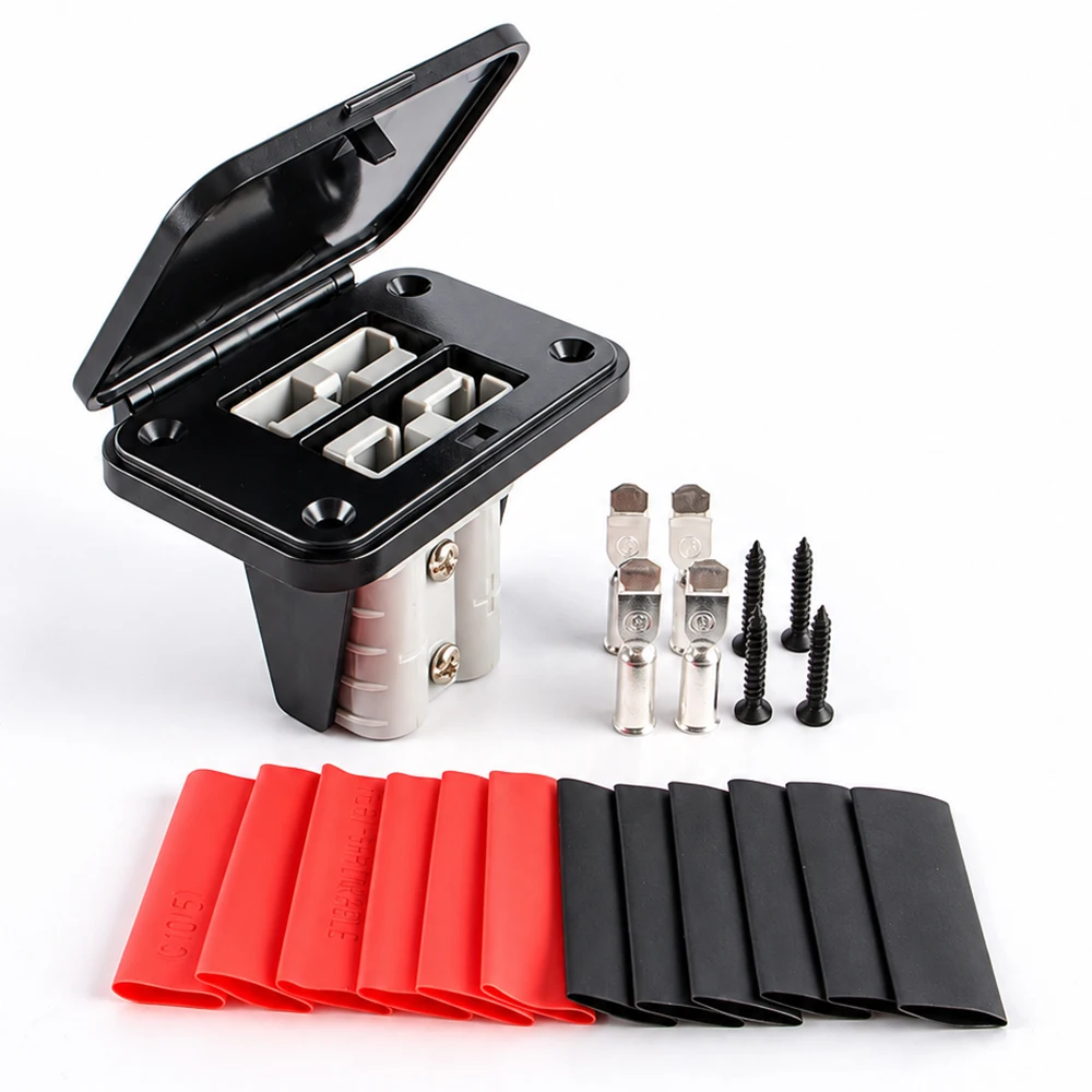 1/2/3/4Set 50A 600V Twin Dual Flush Mount Bracket For Ander-Plug Connector Flush Mounts For Electric Vehicles Power Distribution