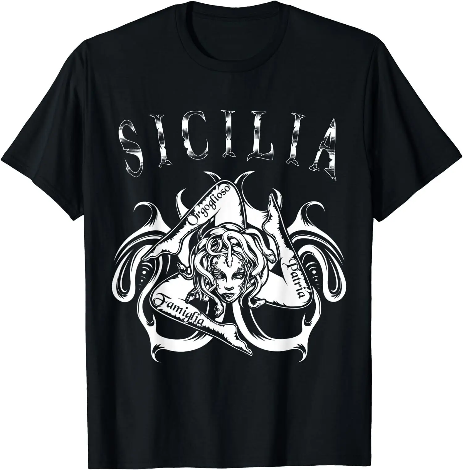 Sicilia Trinacria Italian Gift for Proud Siciliano Tee T-Shirt S-3XL