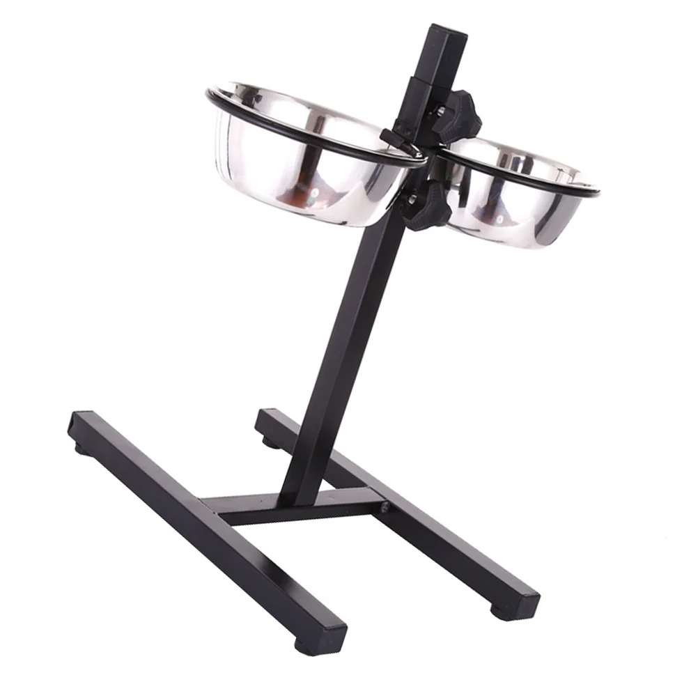 

Поднимаемая миска для собак, складная миска из нержавеющей стали для еды и воды для домашних животных