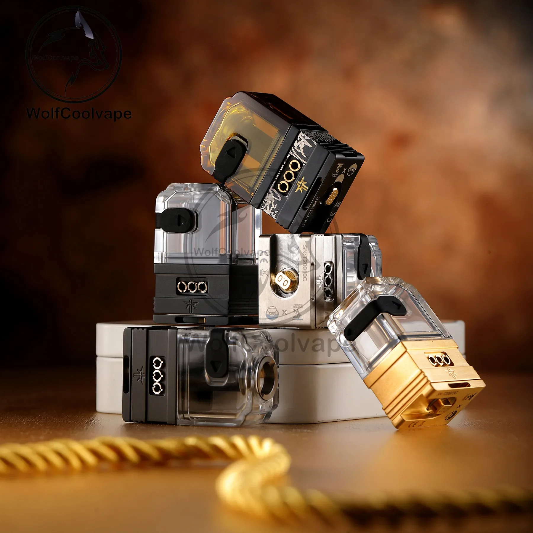 Wolfcoolvape 6 مللي Requiem Boro RBA Thunder Cloud X Tank El Mono Vapeador رذاذ فضي مع دبابيس هوائية 1.0 مم إلى 4.0 مم للتعديلات #6