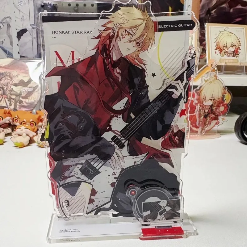 Honkai:Star Rail Double Insertion Mydei Spielen Gitarre Acryl Figur Stand Modell Platte Schreibtisch DIY Dekor Zeichen Ornament für Fans Geschenke