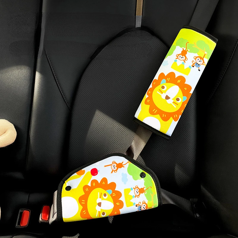 Children's Safety Belt Adjustment Fixer CreativeCartoon Shoulder Cover Baby Child Sleeping Anti-strangle Neck Protective Cover