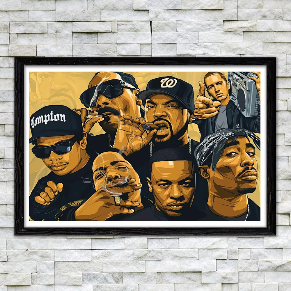 Fashion West Coast Hip Hop Tupac Music Poster and Prints Canvas