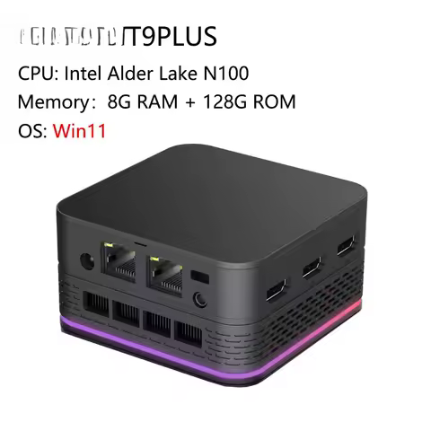2025 hot saleROM RJ45 HD BT WIFI USB3.0 Alder Lake N100 T9PLUS N100 MINI PC Win10 Win11 LINUX T9 PLUS 8G/16G RAM 128G/256G