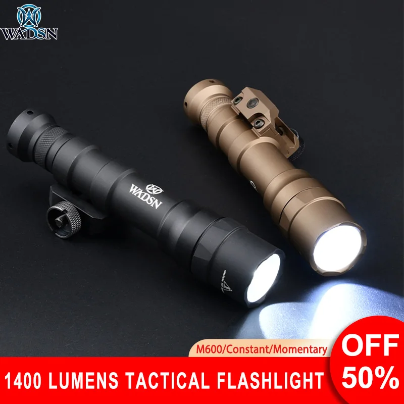 

WADSN Tactical M600 M600DF Airsoft Scout Light LED 1400 lumens Rifle Scout Hunting Weapon Flashlight For 20mm Picatinny Rail