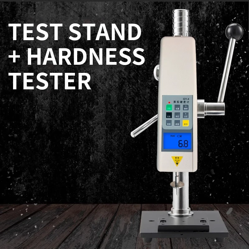 GY-4 Penetrometr z wyświetlaczem cyfrowym, sklerometr, tester twardości owoców + stojak testowy 20KG/44iB/200N Zakres Φ3,5MM/8MM/11MM