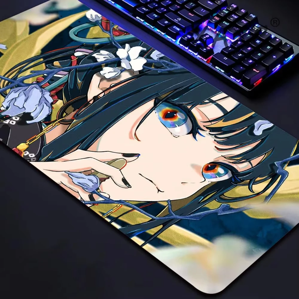 Anime Girl Mouse Pad Mouse Pad Desk Mouse Pad Cute HD Desk Pad Extended Gaming Keyboard Mats Large XXL Gamer Mousepad 120X60