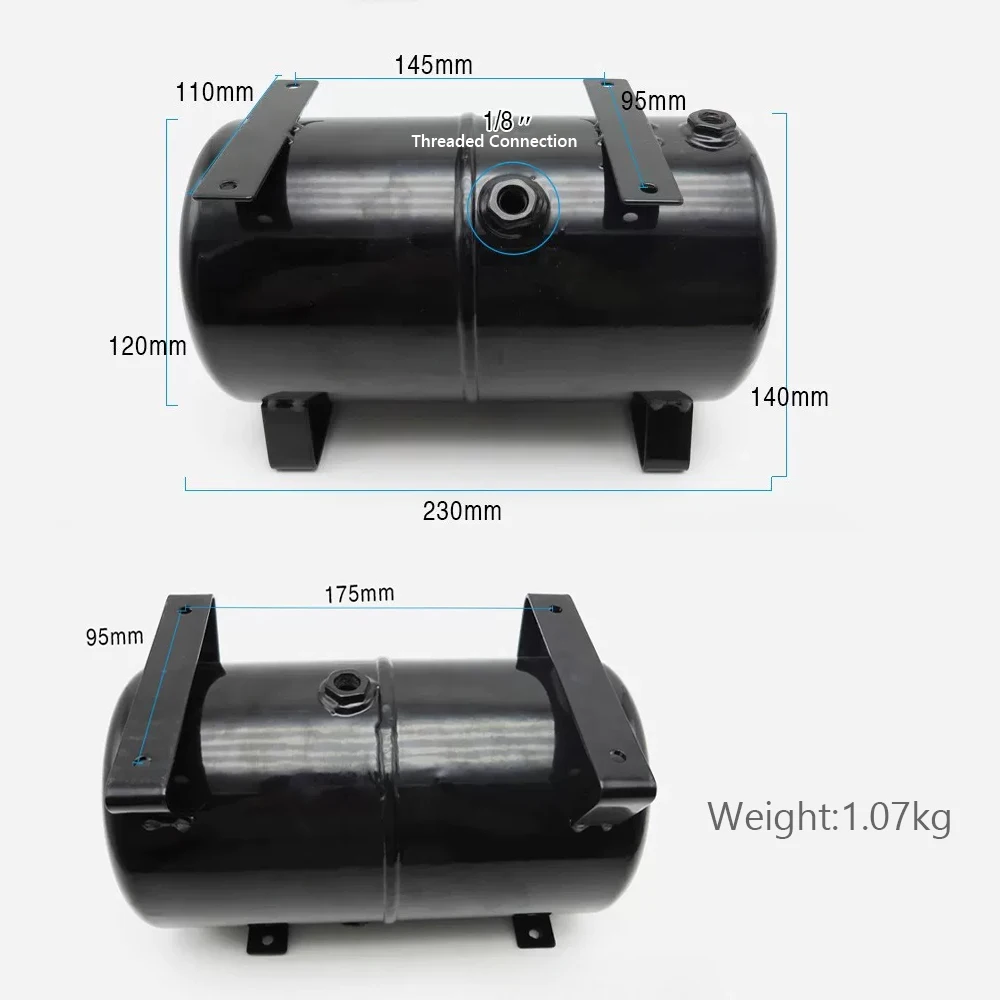 Air Compressor Air Storage Tank Accessory Kit Reduce Frequent Start Stop Stabilize Air Pressure for Spray Gun Airbrush Paint Car