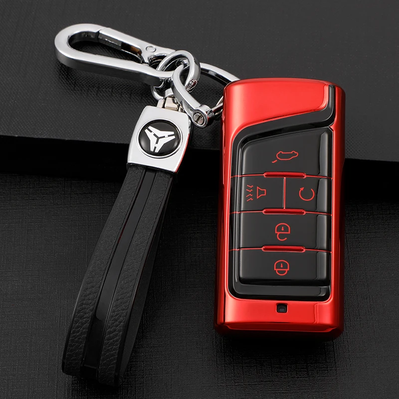 Car Key Cover Case Keychain Protaector Key Ring For Gac Trumpchi GS3 GS4 GS5 GS7 GS8 GA3 GA4 GA5 GA6 GA8 M6 M8 2013 - 2021