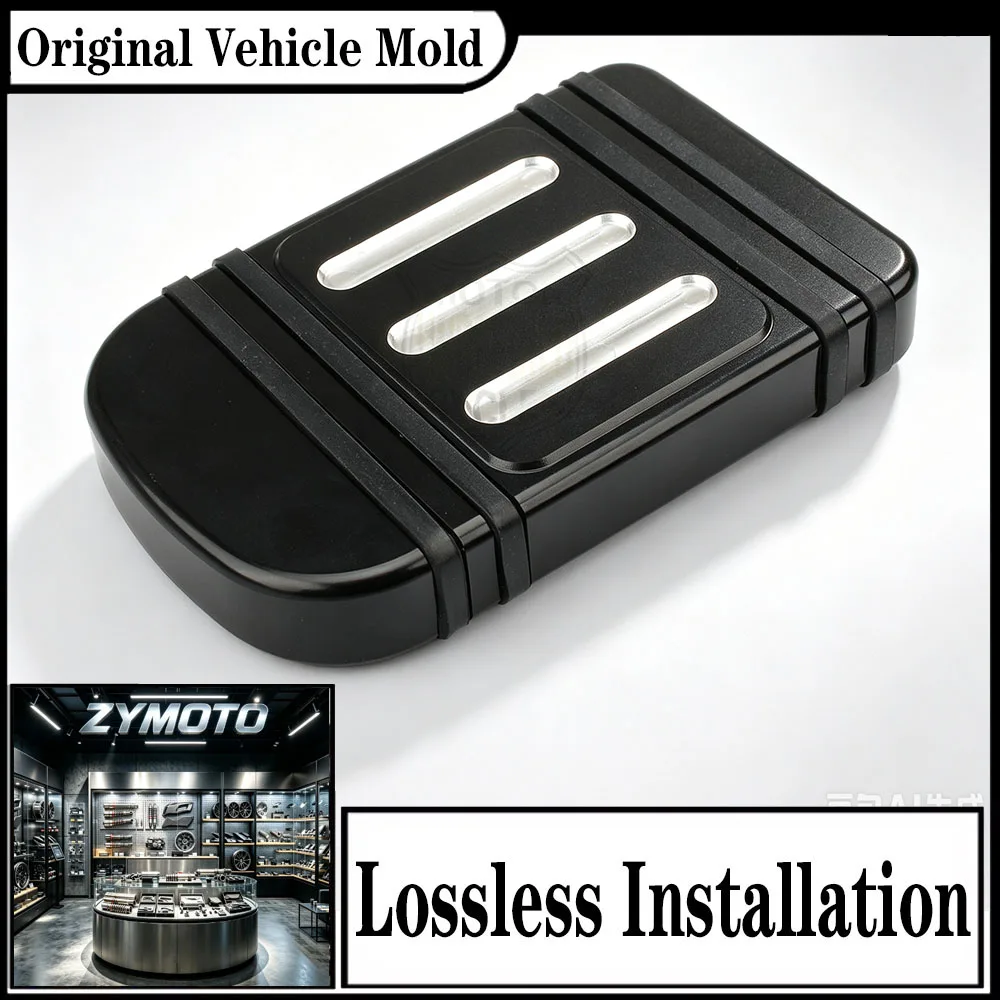 FOR Harley Touring Road King Electra Glide Softail Fat Boy Dyna FLD 1980-2015 Brake Pedal Pad Cover CNC Large Foot Pegs Black Ch