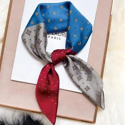 Women Silk Scarf Fashion Hair Scarf Silk Satin Neckerchief Female Hair Ties Headband Hair Ornament Female Bandana Bag Scarves