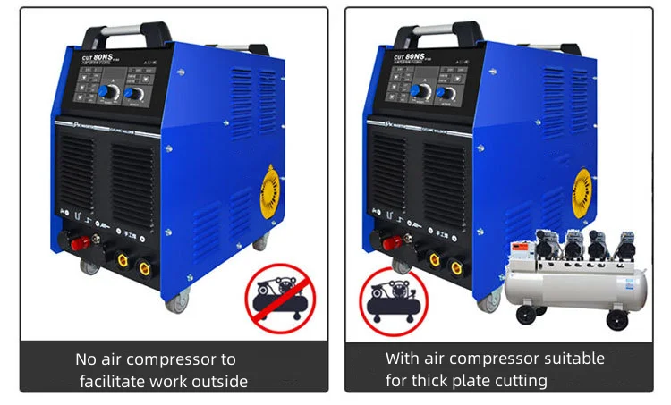 قاطع بلازما هوائي عاكس للقطع القصوى من أمبير للمعادن المصنوعة من الفولاذ المقاوم للصدأ والكربون