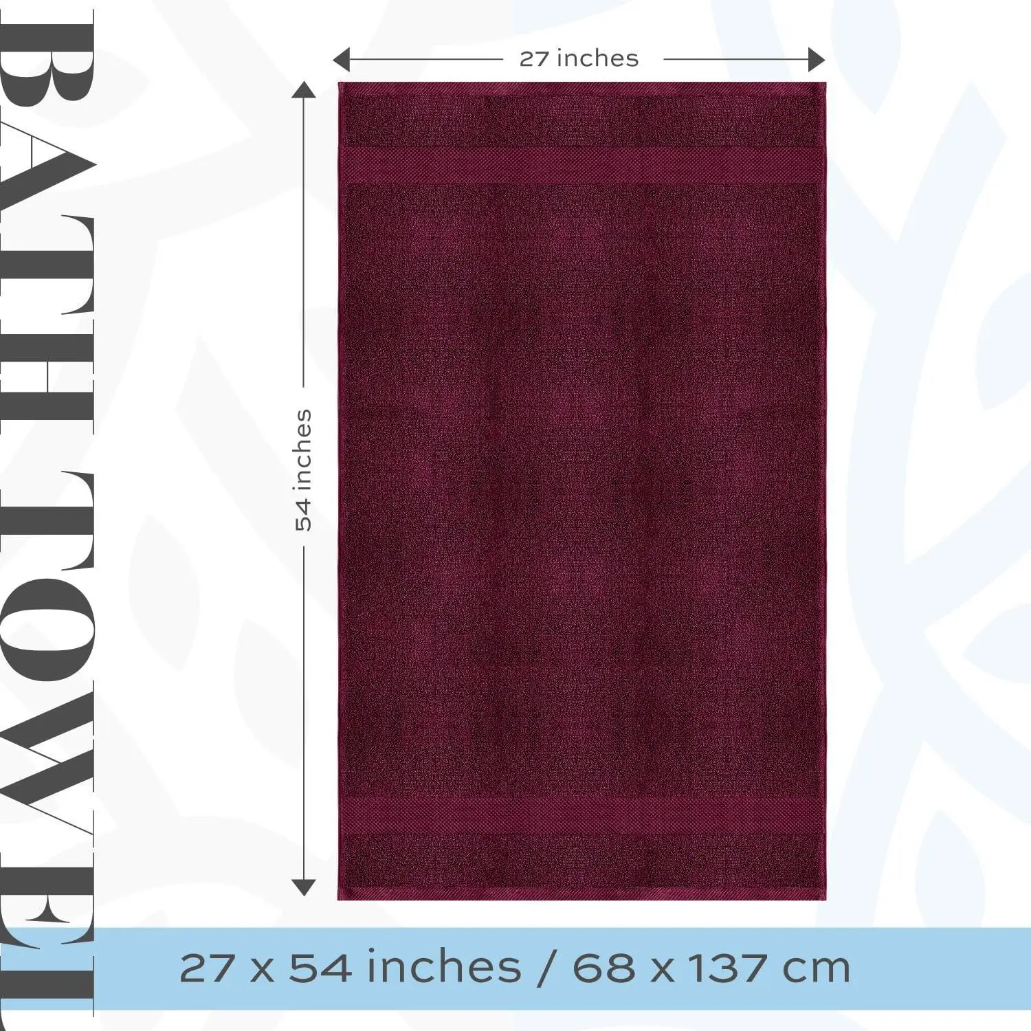 Ultra Soft Wine Red Luxury 27x54 inch Quick Dry Bath Towels Large 700 GSM Cotton Set of 4 Highly Absorbent